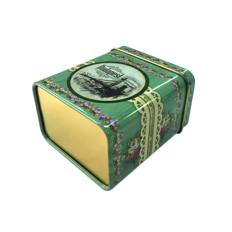 Printed rectangular candy tin case